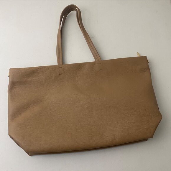 NWT $328 Cuyana Classic Easy Zipper Tote Purse Cappuccino - Picture 2 of 10